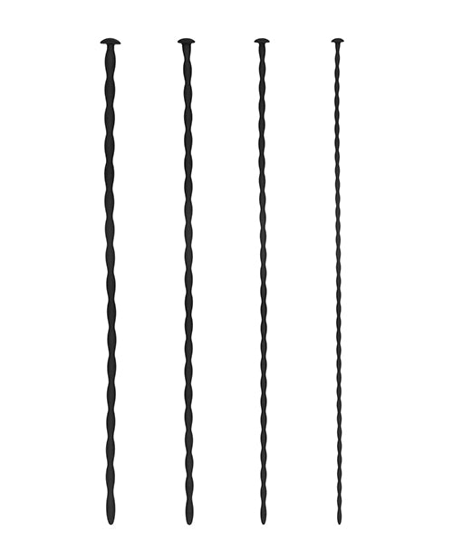 shots-ouch-beginners-urethral-sounding-silicone-spiral-screw-plug-set-black image