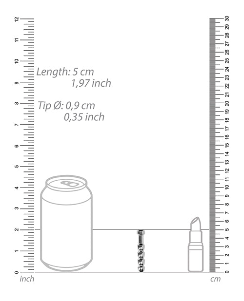 Shots Ouch 9 mm Urethral Sounding Metal Plug