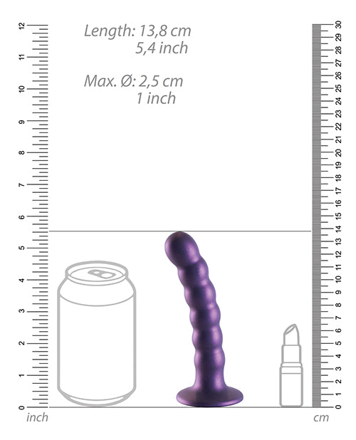 Shots Ouch 5" Beaded G-Spot Dildo - Metallic Purple
