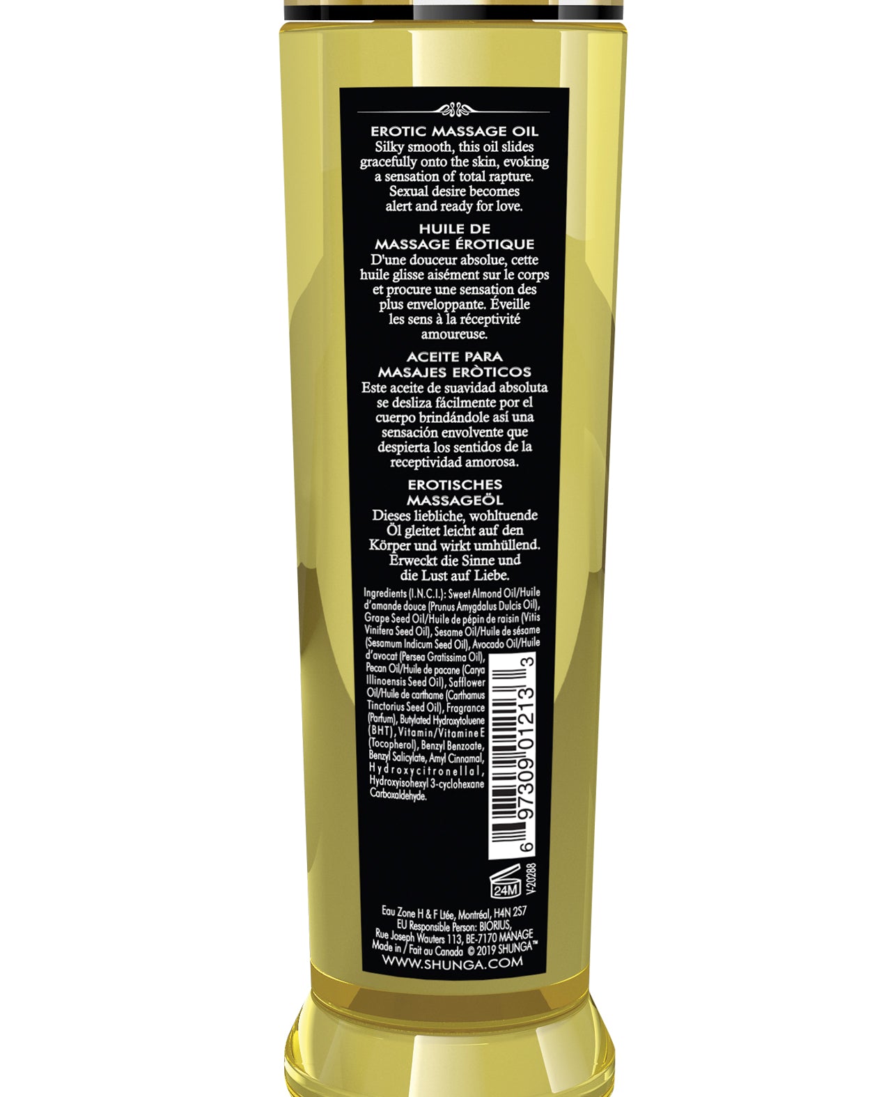Shunga Erotic Massage Oil - 8 oz Monoi