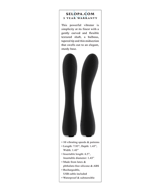 Selopa Midnight Magic Flexible Vibrator - Black