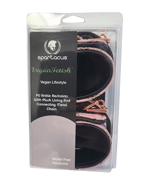 Spartacus Ankle Restraints w/Leather Lining - Pink Snakeskin Micro Fiber