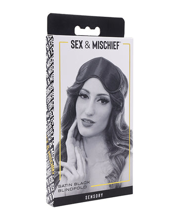 Sex & Mischief Satin Blindfold - Black