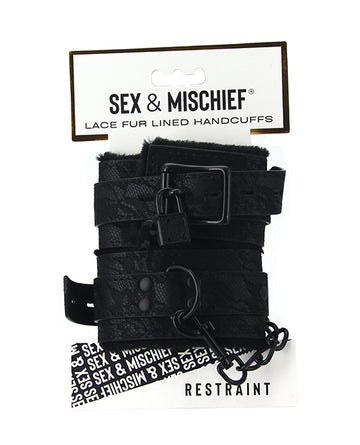 Sincerely Lace Fur Lined Handcuffs