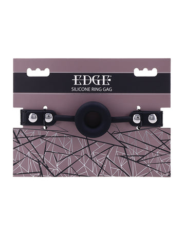 Edge Silicone Ring Gag - Black