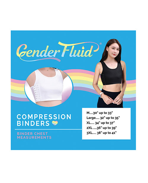 Gender Fluid Chest Compression Binder - M White