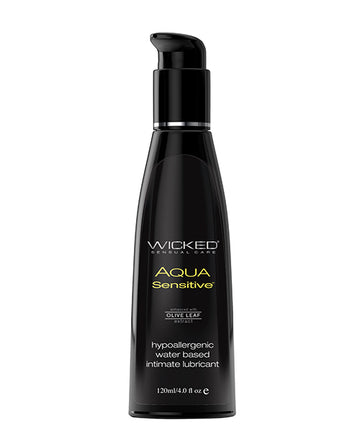 Wicked Sensual Care Hypoallergenic Aqua Sensitive Waterbased Lubricant - 4 oz Unscented