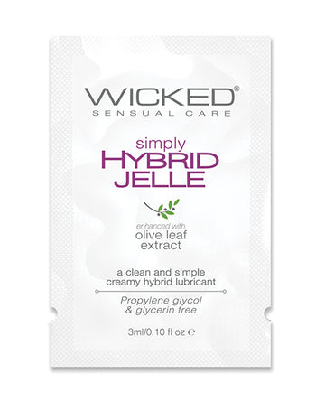 Wicked Sensual Care Simply Hybrid Jelle Lubricant - .1 oz