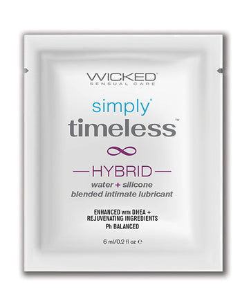 Wicked Sensual Care Simply Timeless Hybrid Water & Silicone Lubricant - .2 oz