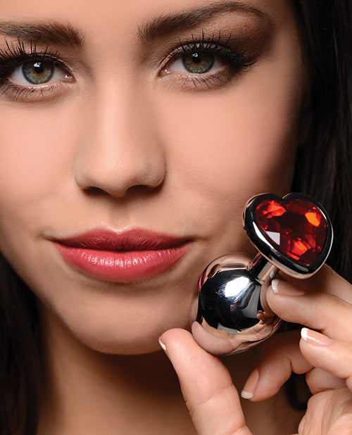 Booty Sparks Red Heart Gem - Small Anal Plug