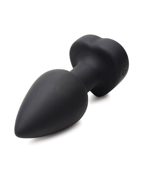 Booty Sparks 28X Silicone Vibrating Red Heart Anal Plug w/Remote - Small