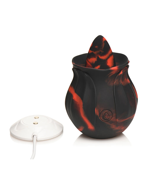 bloomgasm-the-rose-fondle-10x-massaging-clit-stimulator-black image