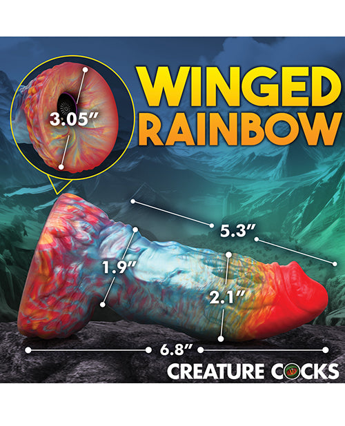 creature-cocks-rainbow-phoenix-vibrating-dildo-wremote-control-rainbow image