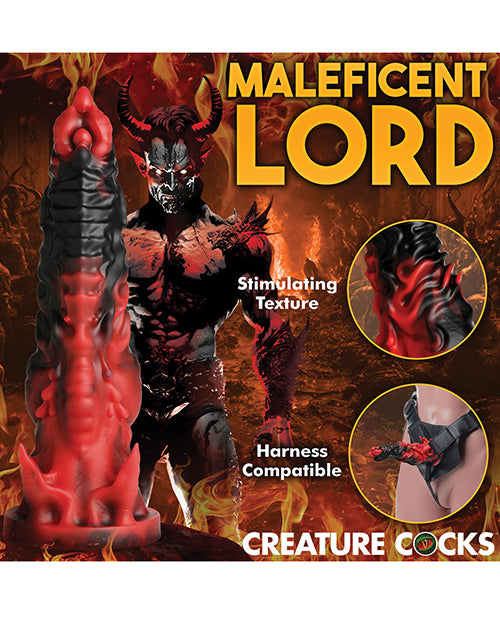 Creature Cocks Mephisto Silicone Dildo - Black/Red