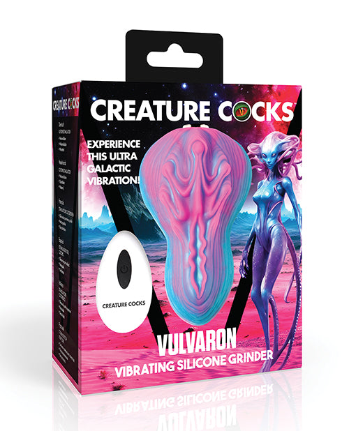 creature-cocks-vulvaron-vibrating-silicone-grinder-wremote-control-pinktealpurple image