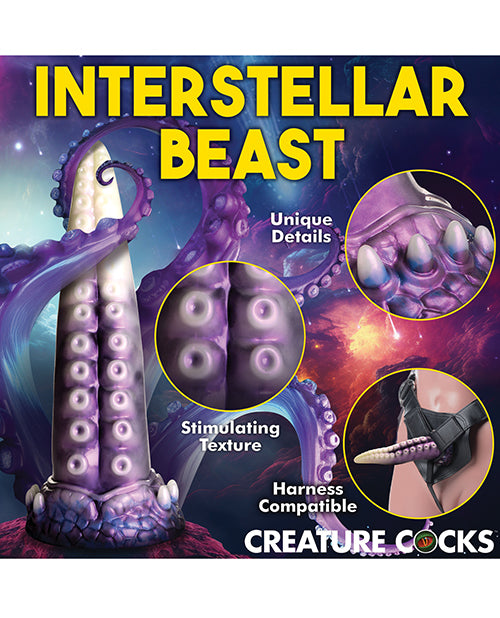 Creature Cocks Astropus Tentacle Silicone Dildo - Purple/White