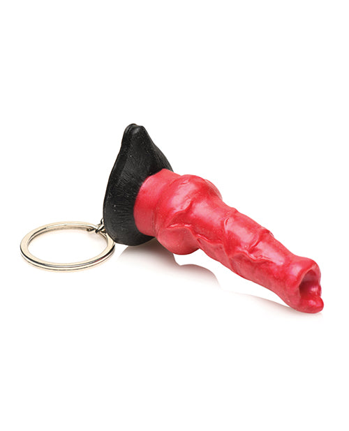 creature-cocks-hell-hound-silicone-key-chain-red image