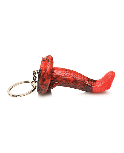 creature-cocks-king-cobra-silicone-key-chain-blackred image