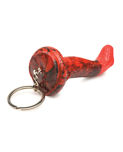 creature-cocks-king-cobra-silicone-key-chain-blackred image
