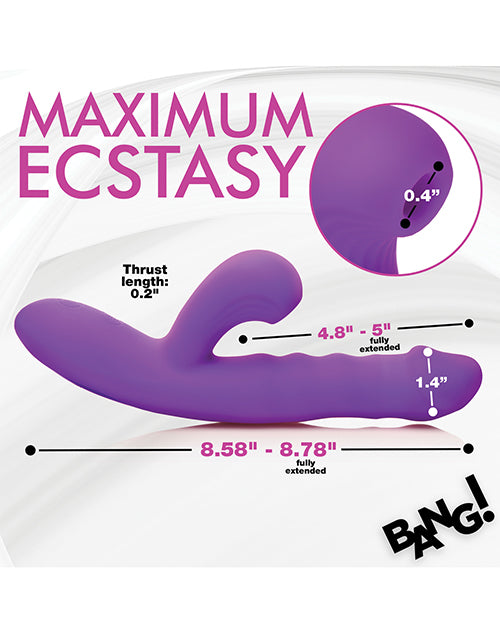 Bang! Thrusting & Sucking Rabbit Vibrator - Purple