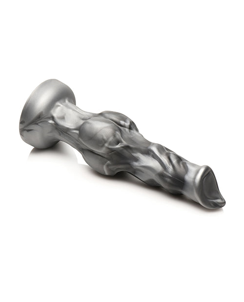 creature-cocks-night-prowler-silicone-dildo-large-blacksilver image