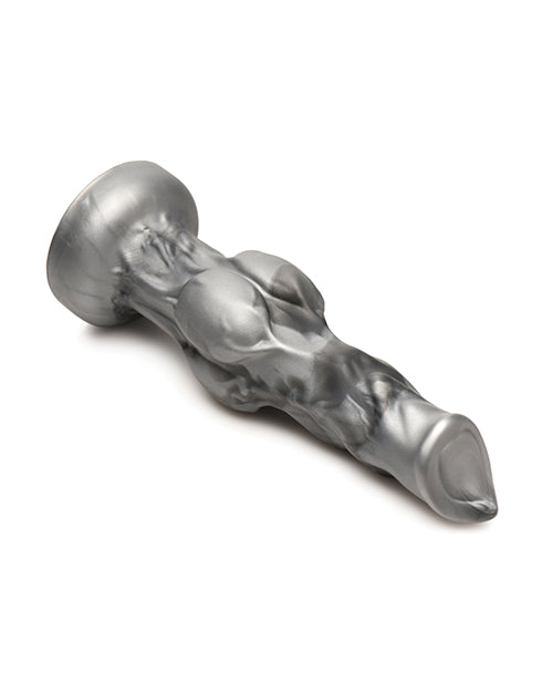 creature-cocks-night-prowler-silicone-dildo-medium-blacksilver image