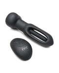 inmi-bum-flick-flicking-vibrating-silicone-butt-plug-wremote-black image