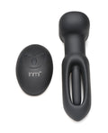 inmi-bum-flick-flicking-vibrating-silicone-butt-plug-wremote-black image