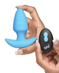 bang-rotating-vibrating-tapered-butt-plug-wremote-blue image