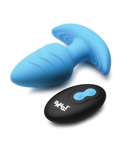 bang-rotating-vibrating-tapered-butt-plug-wremote-blue image