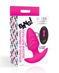Bang! Rotating & Vibrating Tapered Butt Plug w/Remote - Pink