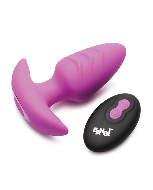 bang-rotating-vibrating-tapered-butt-plug-wremote-purple image
