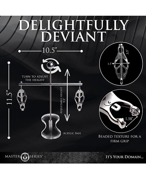master-series-tower-of-pain-nipple-clamps-silver image