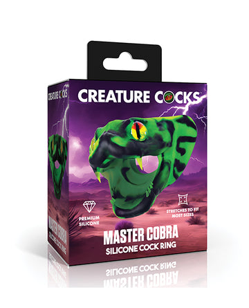 Creature Cocks Master Cobra Silicone Cock Ring - Green
