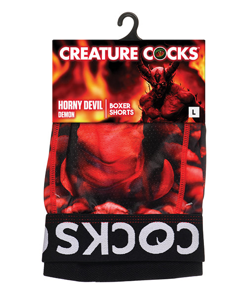 Creature Cocks - Creature Wear Horny Devil Demon Boxer Shorts - LG