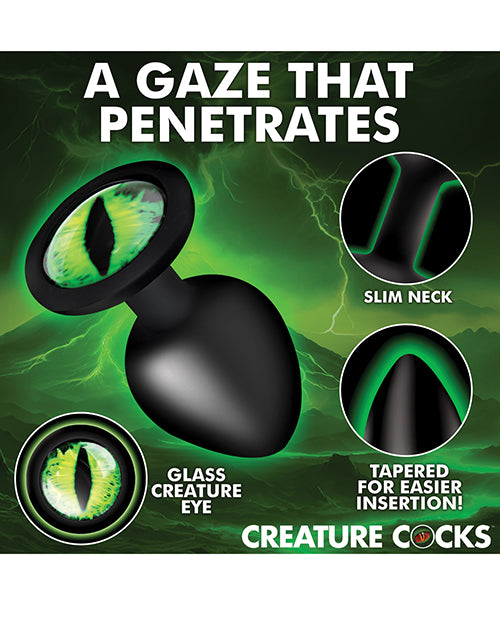Creature Eye Green Eye Silicone Butt Plug - Large