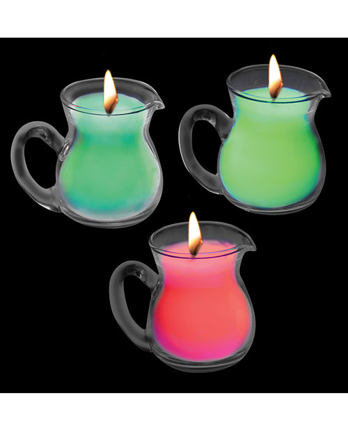 Master Series UV Blacklight Reactive Drip Candle - Set of 3