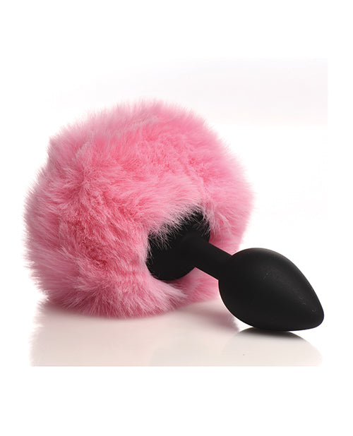 Tailz Fluffy Bunny Tail Silicone Plug - Pink