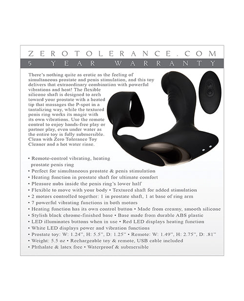 zero-tolerance-strapped-tapped-rechargeable-prostate-vibrator-black image